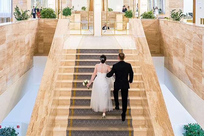 свадьба молодожёны брак регистрация 