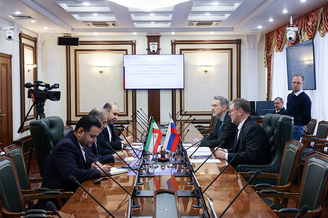 заместитель председателя сф константин косачёв встреча с чрезвычайным и полномочным послом ирана в рф каземом джалали