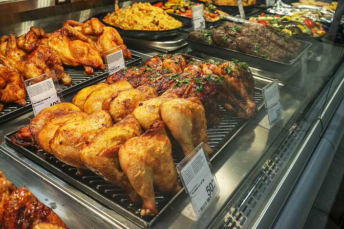 курица гриль готовая еда 