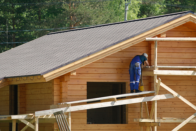 дом в деревне стройка 