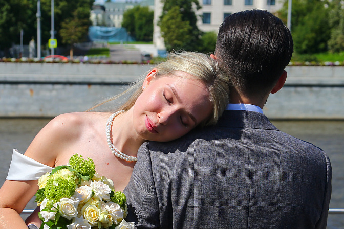 свадьба молодожёны  семья 