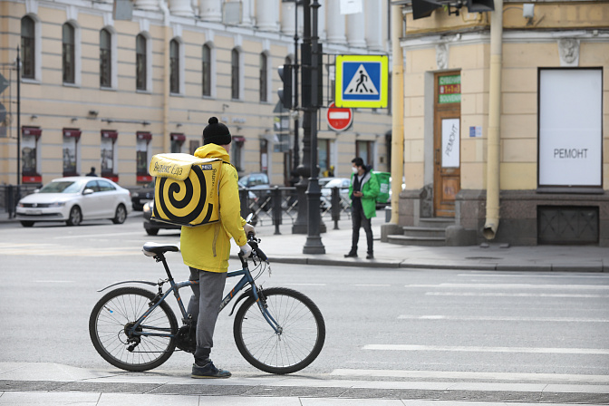 яндекс доставка курьер на велосипеде